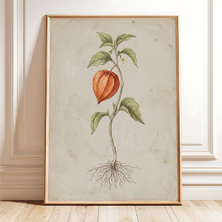 Vintage Chinese Lantern Wall Art Canvas Print