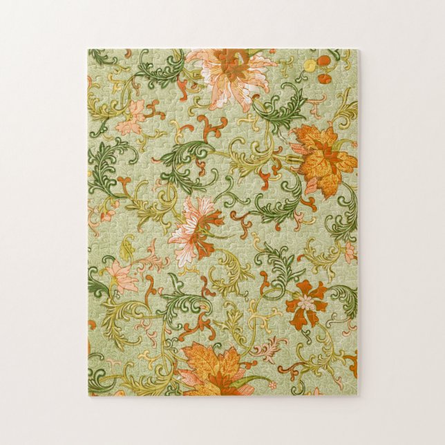 Vintage Chinese Ornament Jones Flowers   Jigsaw Puzzle (Vertical)