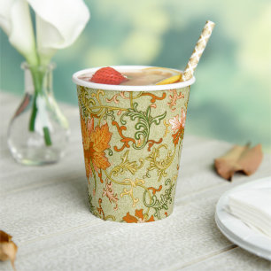 Vintage Chinese Ornament Jones Flowers Paper Cups