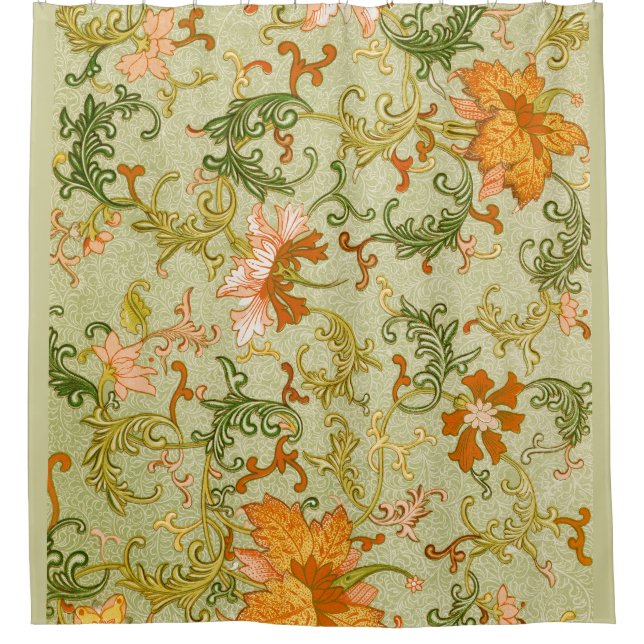 Vintage Chinese Ornament Jones Flowers   Shower Curtain (Front)