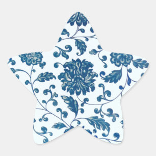 Vintage Chinese Ornament  Star Sticker