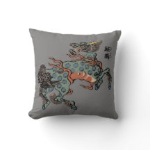 Vintage Chinese Qilin on Medium Grey