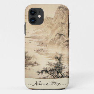 Vintage Chinese Sumi-e painting landscape scenery iPhone 11 Case