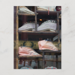 Vintage Chinese women shoes Postcard