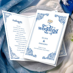 Vintage Chinoiserie Antique Frame wedding Programs