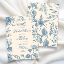 Vintage Chinoiserie botanical floral bridal shower