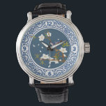 Vintage Chinoiserie Chinese Bird-flower Art Watch<br><div class="desc">Vintage Chinoiserie Chinese Bird-and-flower Art watches feature a traditional Chinese bird-and-flower painting around with blue willow chinoiserie pattern. ♥ If you need assistance or have any special request on this design or any other ones in my stores, please always feel free to contact me via the "CONTACT SELLER" and I’m...</div>