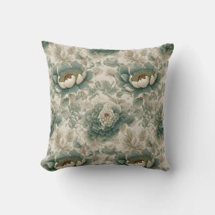 Vintage Chinoiserie Floral Seamless Pattern Cushion