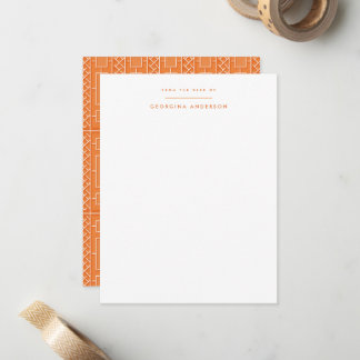 Vintage Chinoiserie Tile Personal Stationery Card