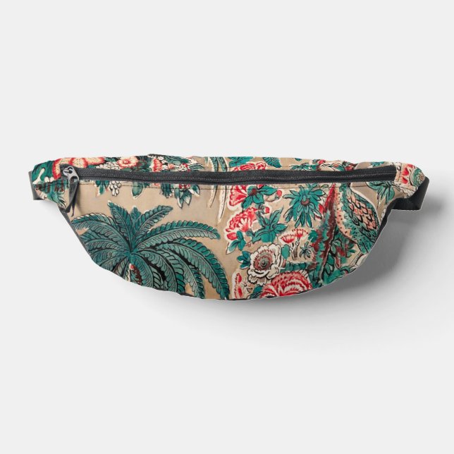 Vintage Chintz Floral Tropical Pattern Bum Bags (Lay Down)