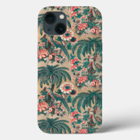 Vintage Chintz Floral Tropical Pattern