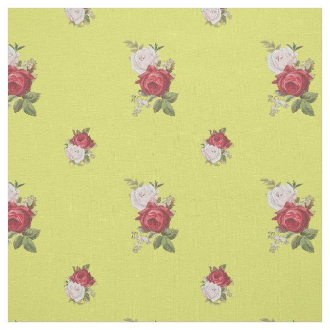 Vintage Chintz Rose Floral Fabric (Swatch)