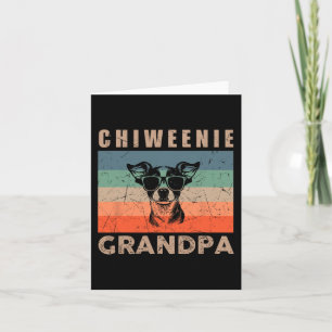 Vintage Chiweenie Dog Grandpa Gifts for Men Fun Gr Card