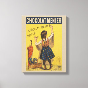 Vintage Chocolat Menier French Poster Bouisset Art Canvas Print