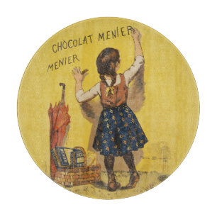 Vintage Chocolat Menier French Poster Bouisset Art Cutting Board