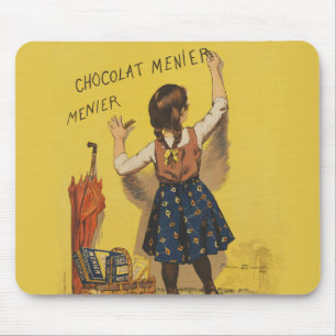 Vintage Chocolat Menier French Poster Bouisset Art Mouse Mat