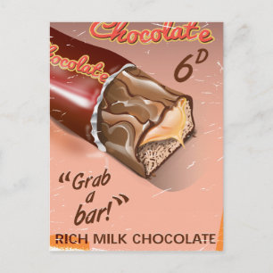 Vintage Chocolate advert. Postcard