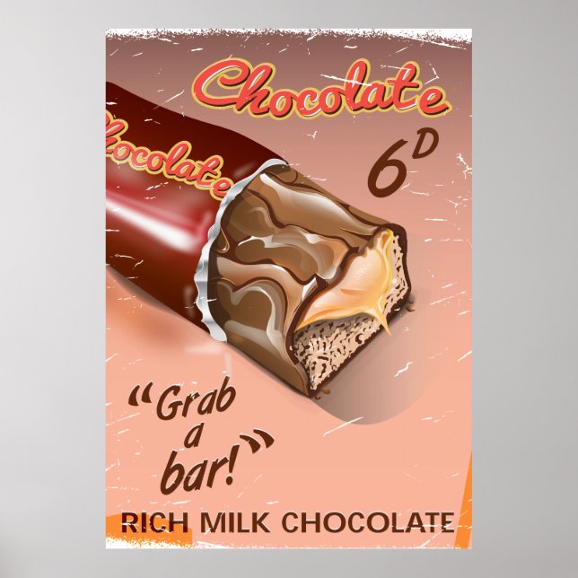 Vintage Chocolate advert. Poster (Front)