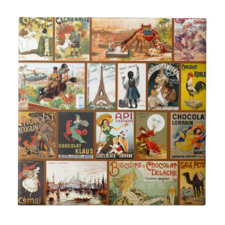 Vintage Chocolate Advertisements Tile