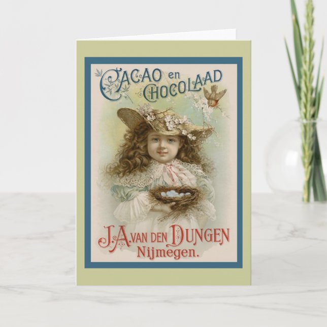 Vintage Chocolate Advertising Card (Front)