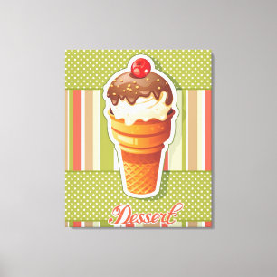 Vintage Chocolate ice cream Canvas Print