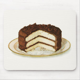 Vintage Chocolate Iced Layer Cake Mousepad