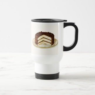 Vintage Chocolate Iced Layer Cake Travel Mug