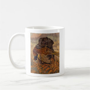 Vintage Chocolate Lab Hunting Coffee Mug
