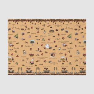 Vintage Chocolate Pattern Tissue Paper