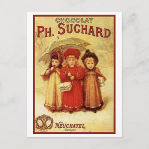 Vintage Chocolate Ph. Suchard Ad Postcard