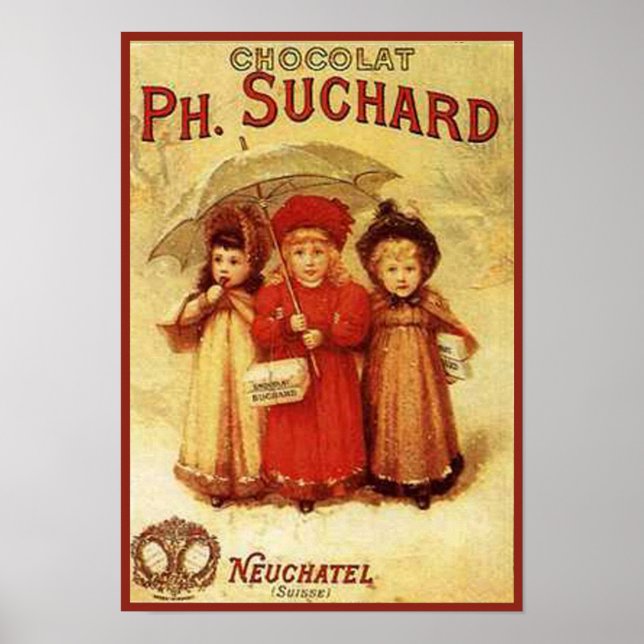 Vintage Chocolate Ph. Suchard Ad Poster (Front)