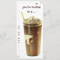 Vintage Chocolate Shake Birthday Party Invitation
