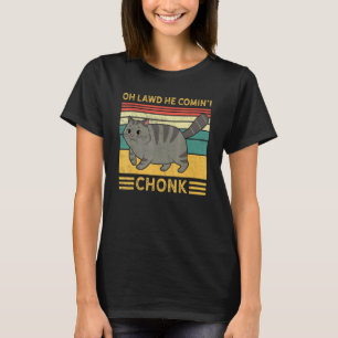Vintage Chonk Cat Scale Meme Retro Style Cats Mem T-Shirt