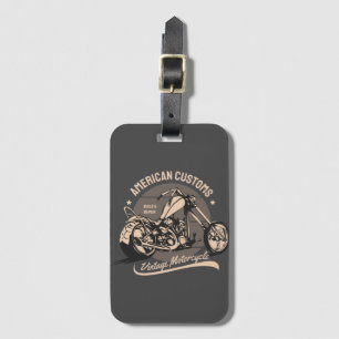 Vintage Chopper Logo Luggage Tag