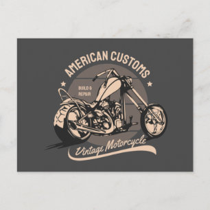 Vintage Chopper Logo Postcard