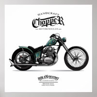 Vintage Chopper Motorcycle