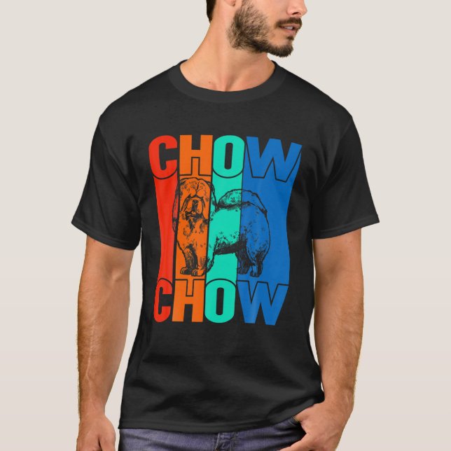 Vintage Chow Chow Dog T-Shirt (Front)