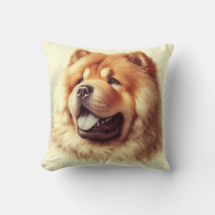 Vintage Chow-Chow Painting Cushion