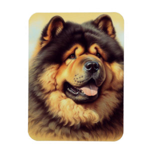 Vintage Chow-Chow Painting Magnet
