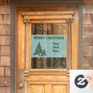 Vintage Chrismas Trees Window Cling