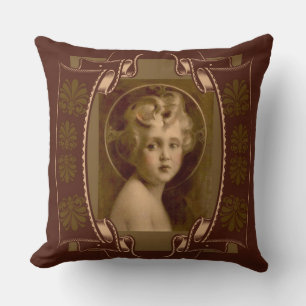 Vintage Christ Child Jesus The Light of the World Cushion