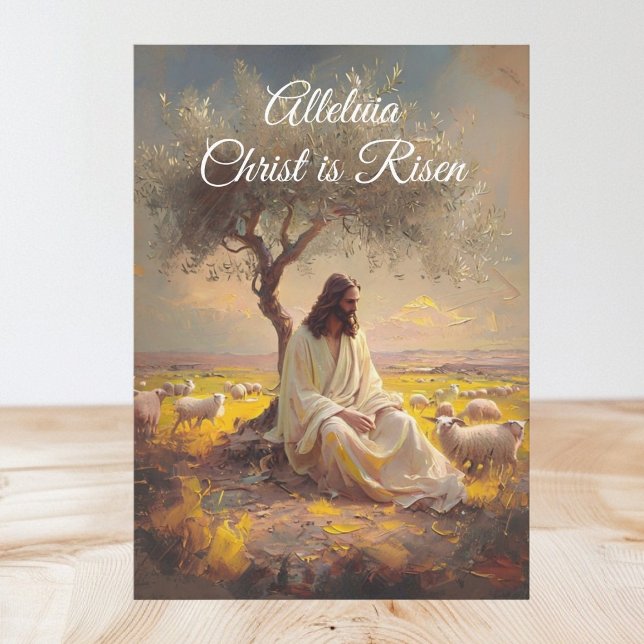 Vintage Christ is Risen Easter Christian Religious Invitation (Creator Uploaded)