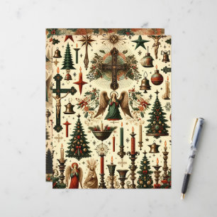 Vintage Christian Christmas Scrapbook Paper