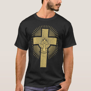 Vintage Christian Cross And Dove A Symbol Of The S T-Shirt