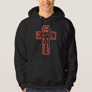 Vintage Christian Cross Jesus Saves Hoodie