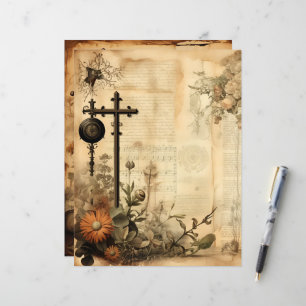 Vintage Christian Ephemera Scrapbook Paper