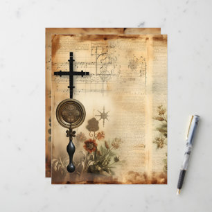 Vintage Christian Ephemera Scrapbook Paper