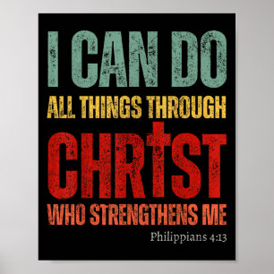 Vintage Christian I Can Do All Things Through Chri Poster
