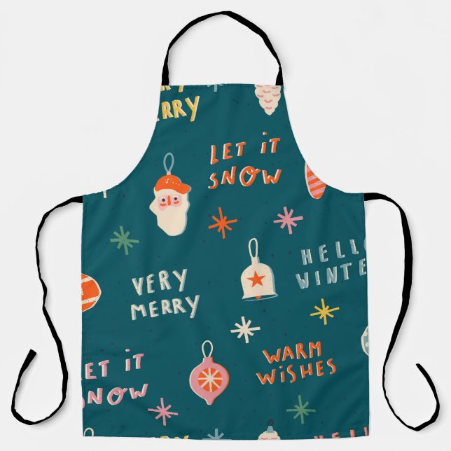 Vintage Christmas 2020: Ornamental Pattern Apron (Front)