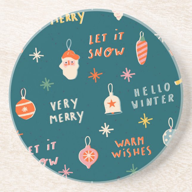 Vintage Christmas 2020: Ornamental Pattern Coaster (Front)